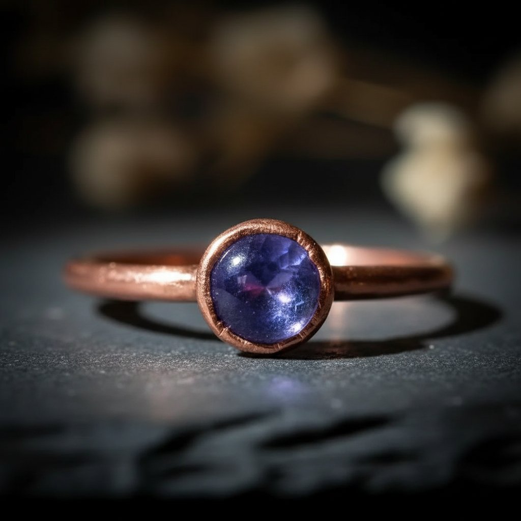 Santa Fe Marketplace Tanzanite Ring | Electroformed Copper | Made to Order Product Image: Tanzanite Ring | Electroformed Copper | Made to Order