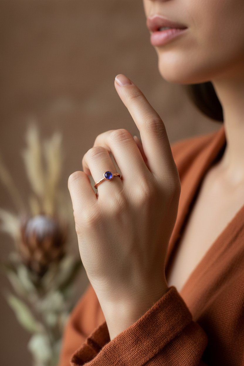 Santa Fe Marketplace Tanzanite Ring | Electroformed Copper | Made to Order Product Image: Tanzanite Ring | Electroformed Copper | Made to Order
