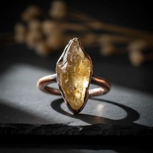 Santa Fe Marketplace Raw Citrine Ring | Electroformed Copper | Made to Order Product Image: Raw Citrine Ring | Electroformed Copper | Made to Order