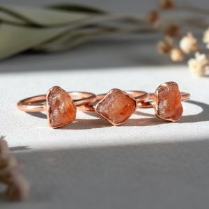 Santa Fe Marketplace Raw Sunstone Ring | Electroformed Copper | Made to Order Product Image: Raw Sunstone Ring | Electroformed Copper | Made to Order