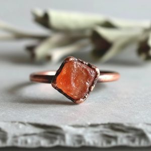 Santa Fe Marketplace Raw Sunstone Ring | Electroformed Copper | Made to Order Product Image: Raw Sunstone Ring | Electroformed Copper | Made to Order