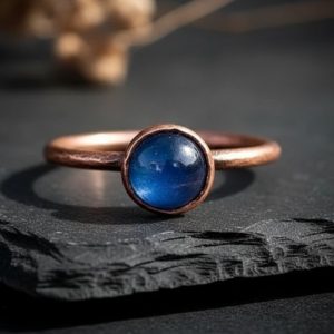 Santa Fe Marketplace Raw Blue Kyanite Ring | Electroformed Copper | Made to Order Product Image: Raw Blue Kyanite Ring | Electroformed Copper | Made to Order