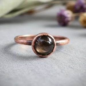 Santa Fe Marketplace Black Moonstone Ring | Electroformed Copper | Made to Order Product Image: Black Moonstone Ring | Electroformed Copper | Made to Order