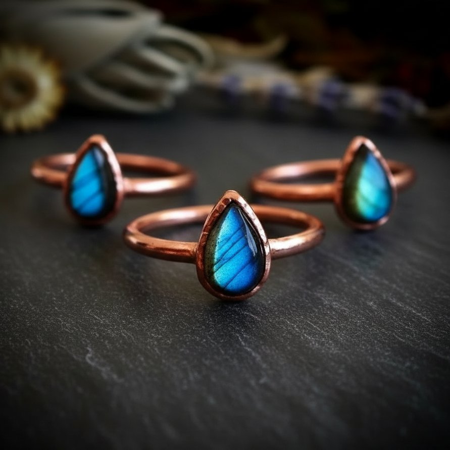 Santa Fe Marketplace Labradorite Ring | Electroformed Copper | Made to Order Product Image: Labradorite Ring | Electroformed Copper | Made to Order