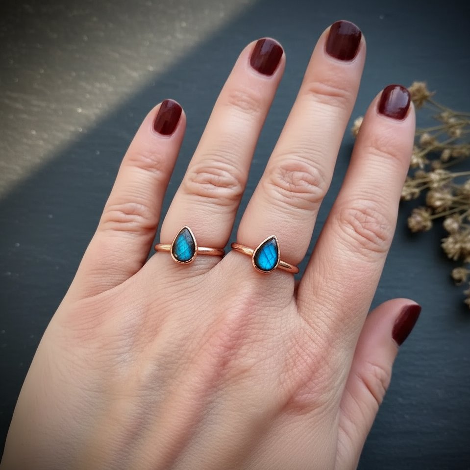 Santa Fe Marketplace Labradorite Ring | Electroformed Copper | Made to Order Product Image: Labradorite Ring | Electroformed Copper | Made to Order
