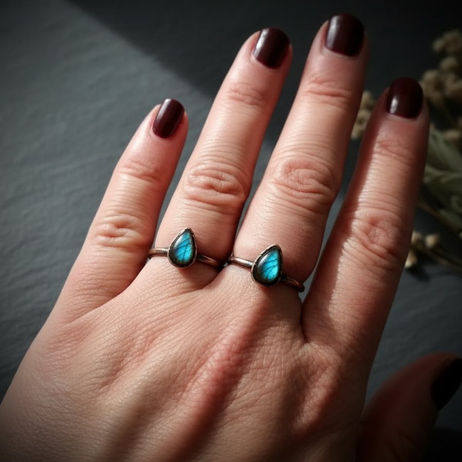 Santa Fe Marketplace Labradorite Ring | Electroformed Copper | Made to Order Product Image: Labradorite Ring | Electroformed Copper | Made to Order