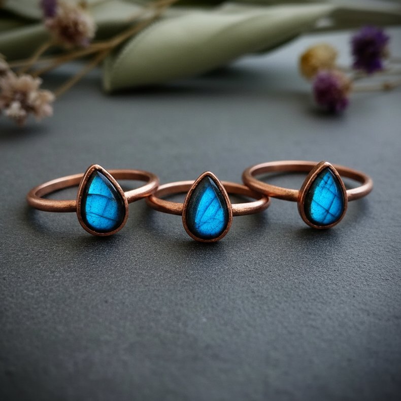 Santa Fe Marketplace Labradorite Ring | Electroformed Copper | Made to Order Product Image: Labradorite Ring | Electroformed Copper | Made to Order