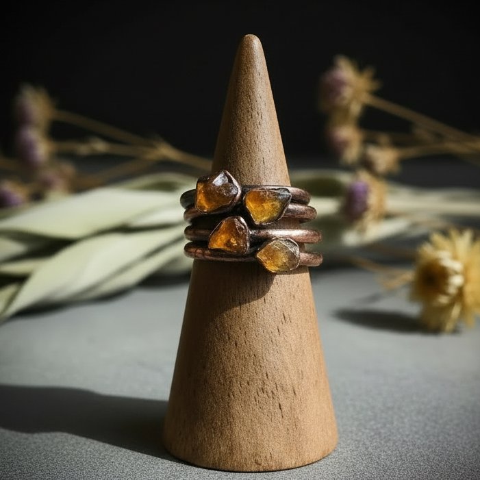 Santa Fe Marketplace Raw Amber Ring | Electroformed Copper | Made to Order Product Image: Raw Amber Ring | Electroformed Copper | Made to Order