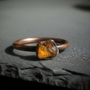Santa Fe Marketplace Raw Amber Ring | Electroformed Copper | Made to Order Product Image: Raw Amber Ring | Electroformed Copper | Made to Order