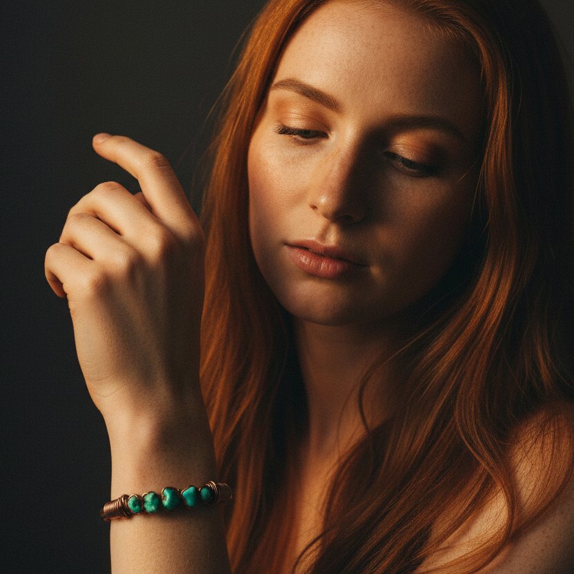 Santa Fe Marketplace Raw Sonoran Turquoise Copper Cuff | Bronze Wire Wrap | Handcrafted Electroformed Copper | Made to Order Product Image: Raw Sonoran Turquoise Copper Cuff | Bronze Wire Wrap | Handcrafted Electroformed Copper | Made to Order