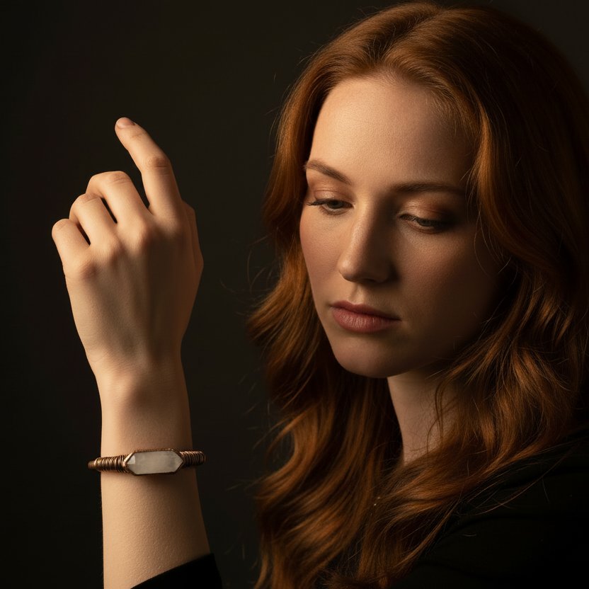 Santa Fe Marketplace Quartz Double Terminated Copper Cuff | Bronze Wire Wrap | Handcrafted Electroformed Copper | Made to Order Product Image: Quartz Double Terminated Copper Cuff | Bronze Wire Wrap | Handcrafted Electroformed Copper | Made to Order
