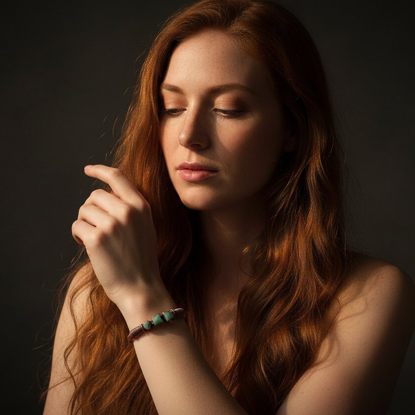Santa Fe Marketplace Raw Emerald Copper Cuff | Three-Stone | Handcrafted Electroformed Copper | Made to Order Product Image: Raw Emerald Copper Cuff | Three-Stone | Handcrafted Electroformed Copper | Made to Order