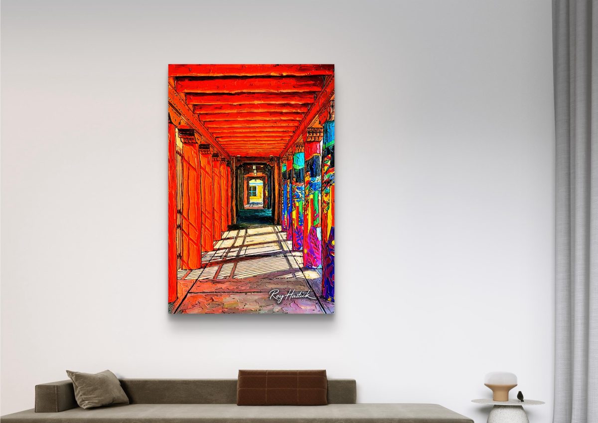 Santa Fe Marketplace MINI_IAIA Museum Walkway – 12×12 Canvas Print Product Image: MINI_IAIA Museum Walkway – 12×12 Canvas Print