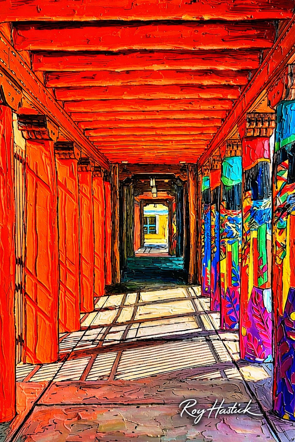 Santa Fe Marketplace MINI_IAIA Museum Walkway – 12×12 Canvas Print Product Image: MINI_IAIA Museum Walkway – 12×12 Canvas Print