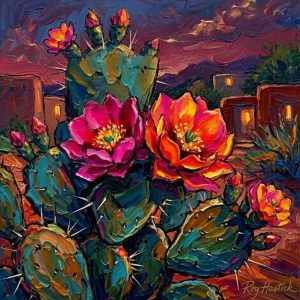 Product Image: MINI_Santa Fe Adobe Twilight Bloom-12″X12″ DIGITAL Canvas Print