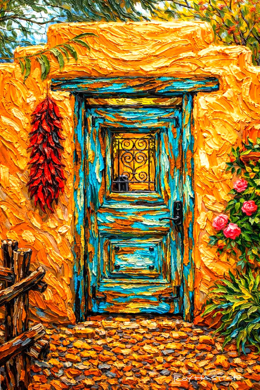Santa Fe Marketplace MINI_Santa Fe Adobe v3 12’X12″-DIGITAL CANVAS PRINT- Product Image: MINI_Santa Fe Adobe v3 12’X12″-DIGITAL CANVAS PRINT-