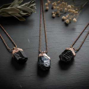 Santa Fe Marketplace Raw Black Tourmaline Necklace | Men’s Raw Crystal | Handcrafted Electroformed Copper | Made to Order Product Image: Raw Black Tourmaline Necklace | Men’s Raw Crystal | Handcrafted Electroformed Copper | Made to Order