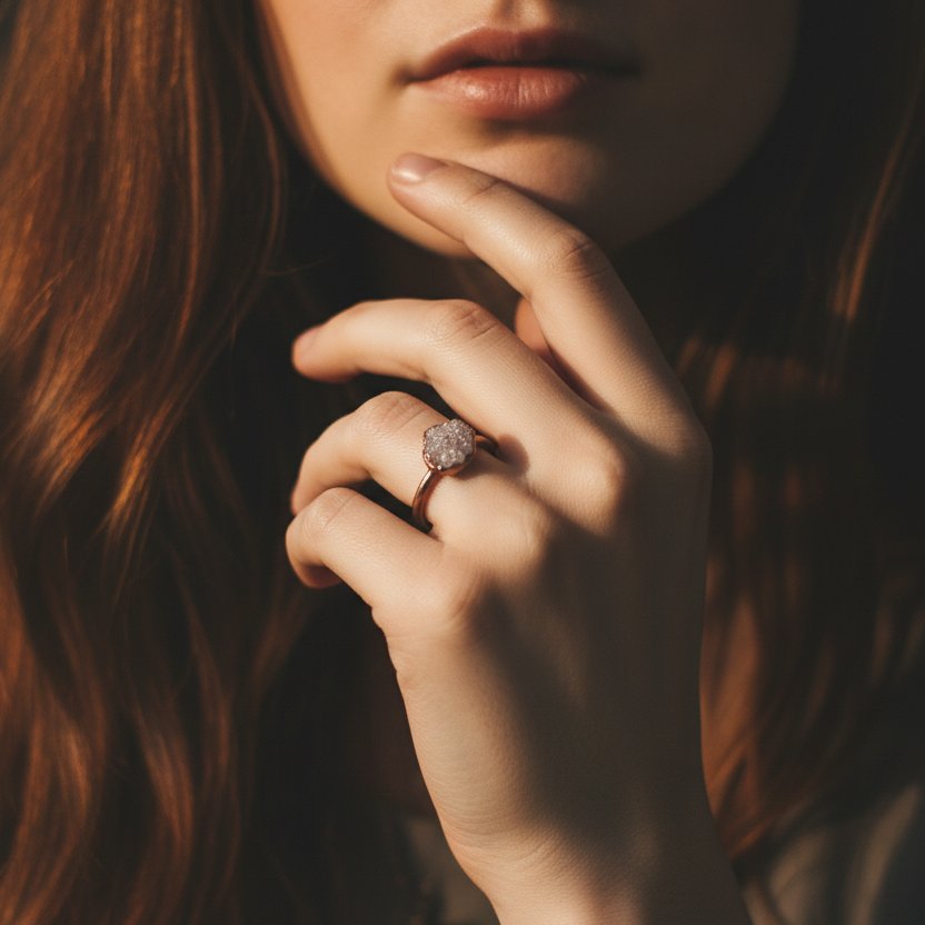 Santa Fe Marketplace Raw Lepidolite Ring | Electroformed Copper | Made to Order Product Image: Raw Lepidolite Ring | Electroformed Copper | Made to Order