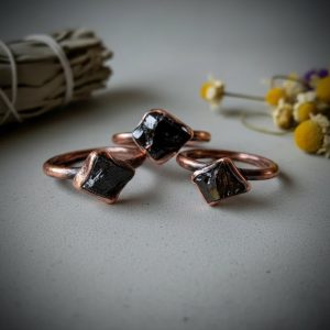 Santa Fe Marketplace Raw Elite Shungite Ring | Electroformed Copper | Made to Order Product Image: Raw Elite Shungite Ring | Electroformed Copper | Made to Order