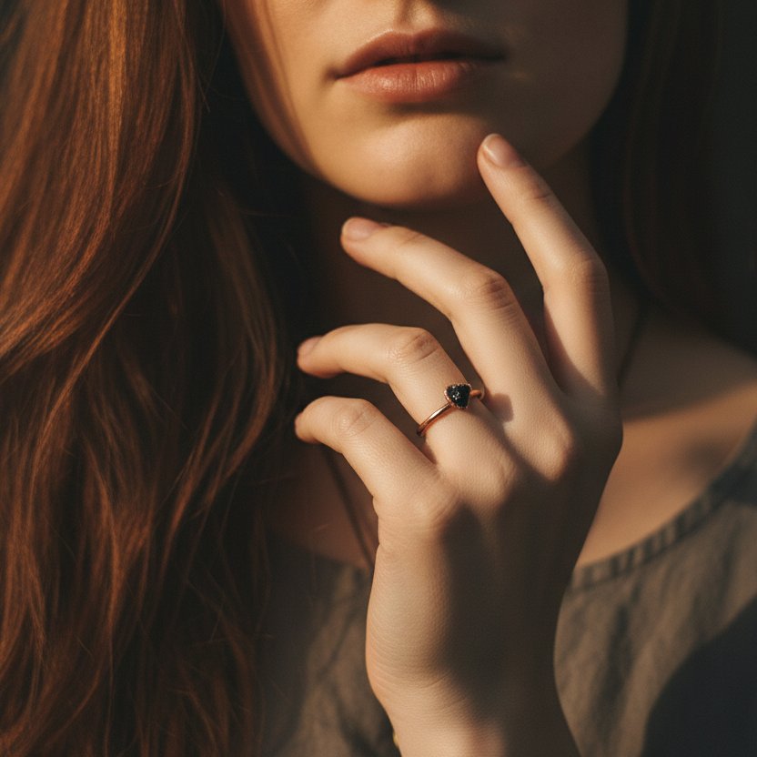 Santa Fe Marketplace Raw Black Tourmaline Ring | Electroformed Copper | Made to Order Product Image: Raw Black Tourmaline Ring | Electroformed Copper | Made to Order