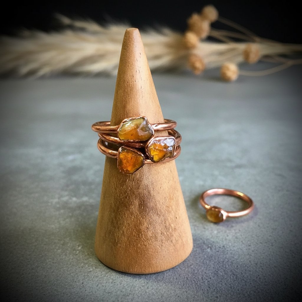 Santa Fe Marketplace Raw Amber Ring | Electroformed Copper | Made to Order Product Image: Raw Amber Ring | Electroformed Copper | Made to Order