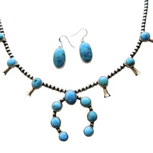 Santa Fe Marketplace Squash Blossom Necklace & Earrings by Jason Livingston Product Image: Squash Blossom Necklace & Earrings by Jason Livingston