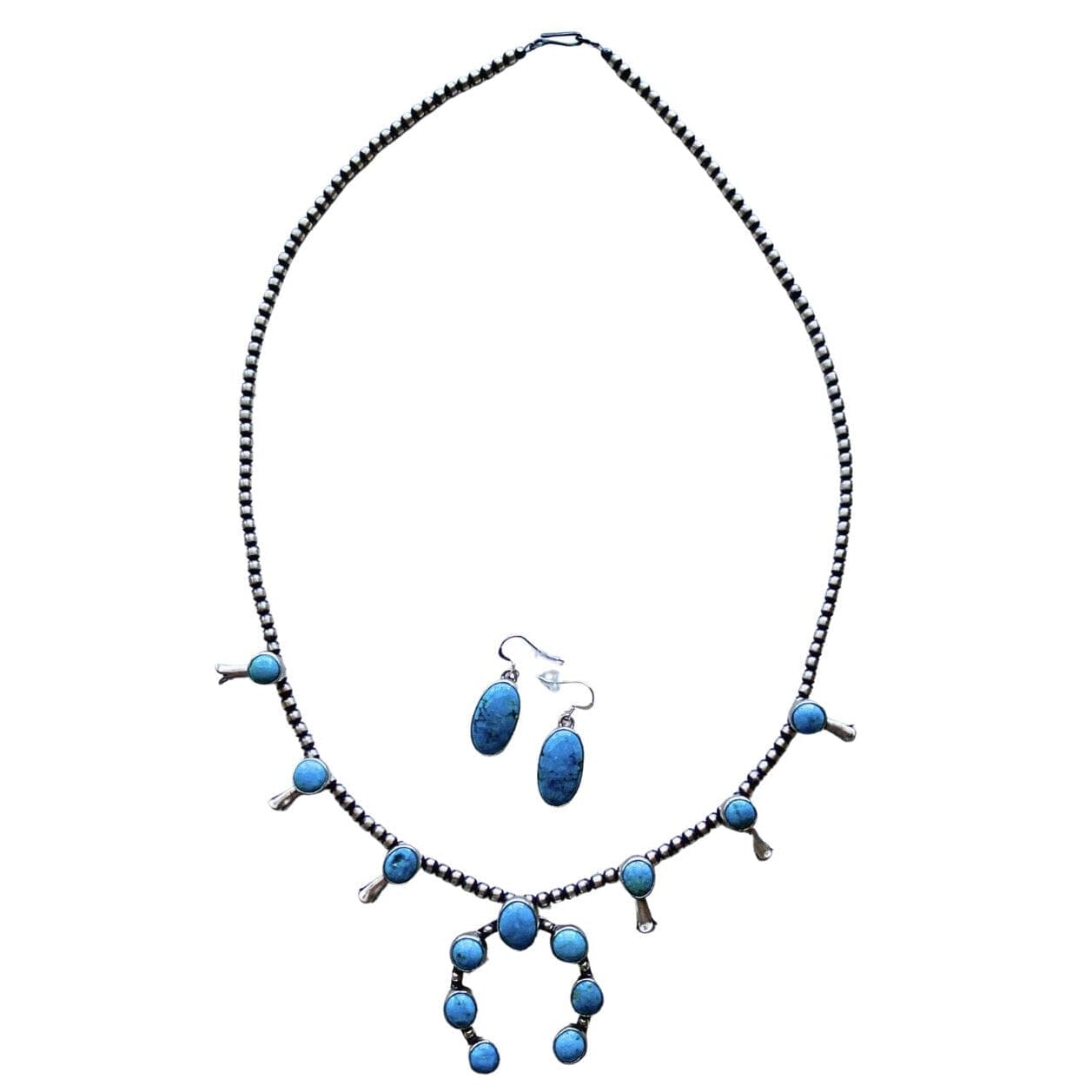 Santa Fe Marketplace Squash Blossom Necklace & Earrings by Jason Livingston Product Image: Squash Blossom Necklace & Earrings by Jason Livingston