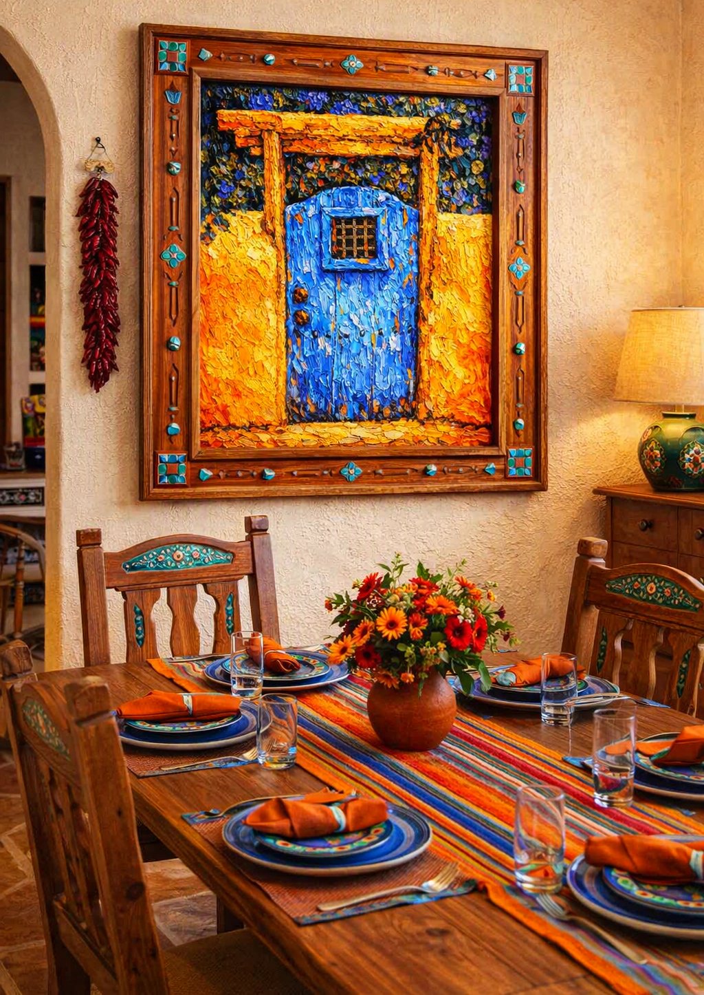 Santa Fe Marketplace MINI_Adobe Door Harmony 12’X12″-DIGITAL CANVAS PRINT- Product Image: MINI_Adobe Door Harmony 12’X12″-DIGITAL CANVAS PRINT-