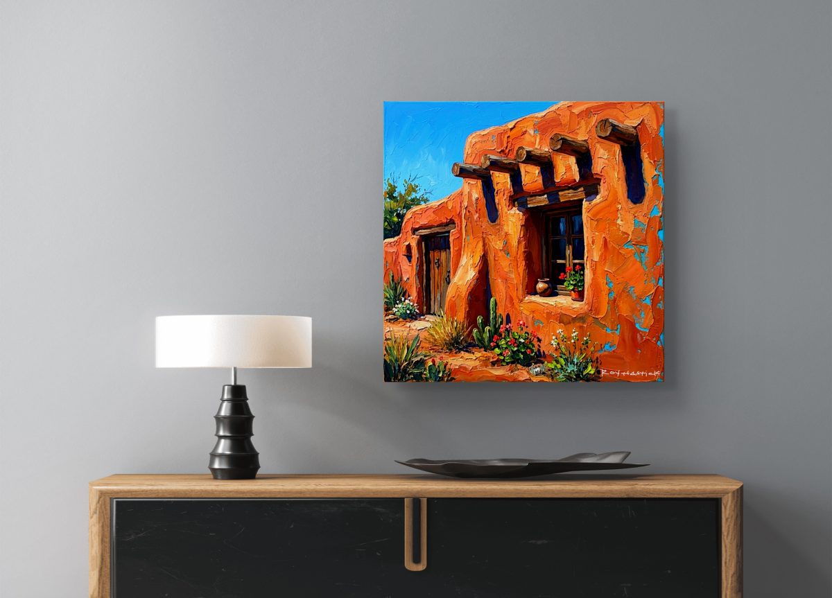 Santa Fe Marketplace MINI_Adobe Blue 12’X12″-Digital CANVAS PRINT- Product Image: MINI_Adobe Blue 12’X12″-Digital CANVAS PRINT-