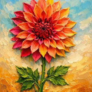 Santa Fe Marketplace MINI_Sunlit Dahlia of the Mesa 12’X12″-Digital CANVAS PRINT- Product Image: MINI_Sunlit Dahlia of the Mesa 12’X12″-Digital CANVAS PRINT-
