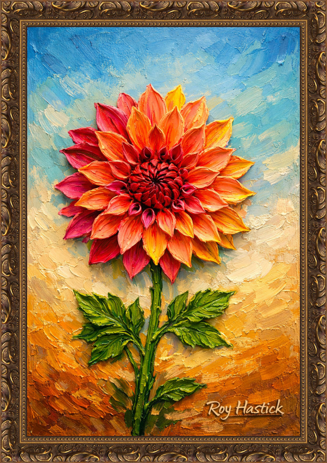 Santa Fe Marketplace MINI_Sunlit Dahlia of the Mesa 12’X12″-Digital CANVAS PRINT- Product Image: MINI_Sunlit Dahlia of the Mesa 12’X12″-Digital CANVAS PRINT-