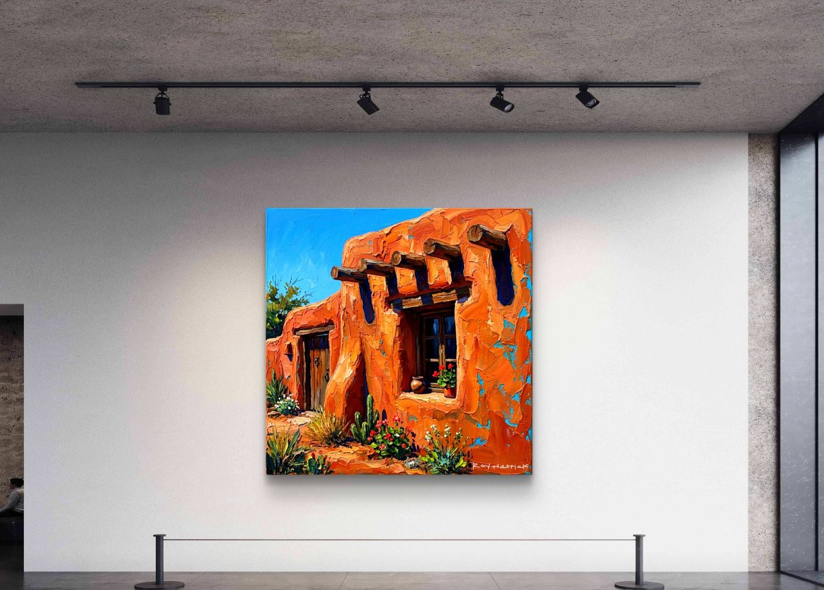 Santa Fe Marketplace MINI_Adobe Blue 12’X12″-Digital CANVAS PRINT- Product Image: MINI_Adobe Blue 12’X12″-Digital CANVAS PRINT-