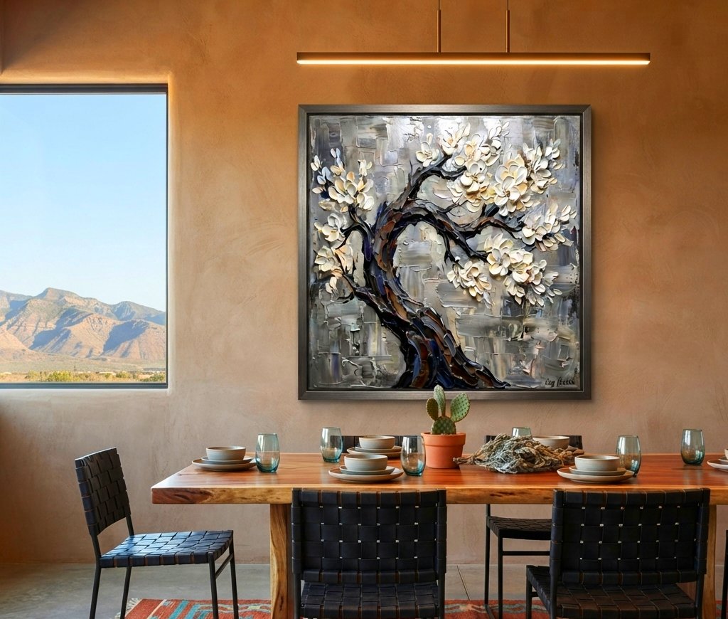 Santa Fe Marketplace MINI_Impasto-Laden Tree 12’X12″-Digital CANVAS PRINT- Product Image: MINI_Impasto-Laden Tree 12’X12″-Digital CANVAS PRINT-