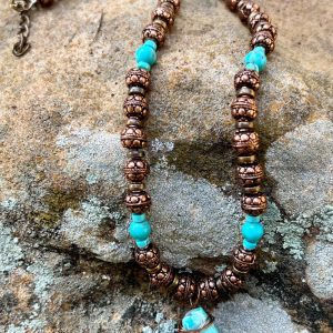 Santa Fe Marketplace Turquoise & Copper Exquisite Necklace Product Image: Turquoise & Copper Exquisite Necklace