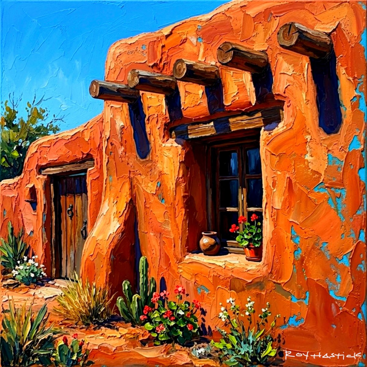 Santa Fe Marketplace MINI_Adobe Blue 12’X12″-Digital CANVAS PRINT- Product Image: MINI_Adobe Blue 12’X12″-Digital CANVAS PRINT-