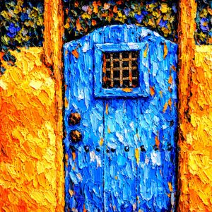 Santa Fe Marketplace MINI_Adobe Door Harmony 12’X12″-DIGITAL CANVAS PRINT- Product Image: MINI_Adobe Door Harmony 12’X12″-DIGITAL CANVAS PRINT-