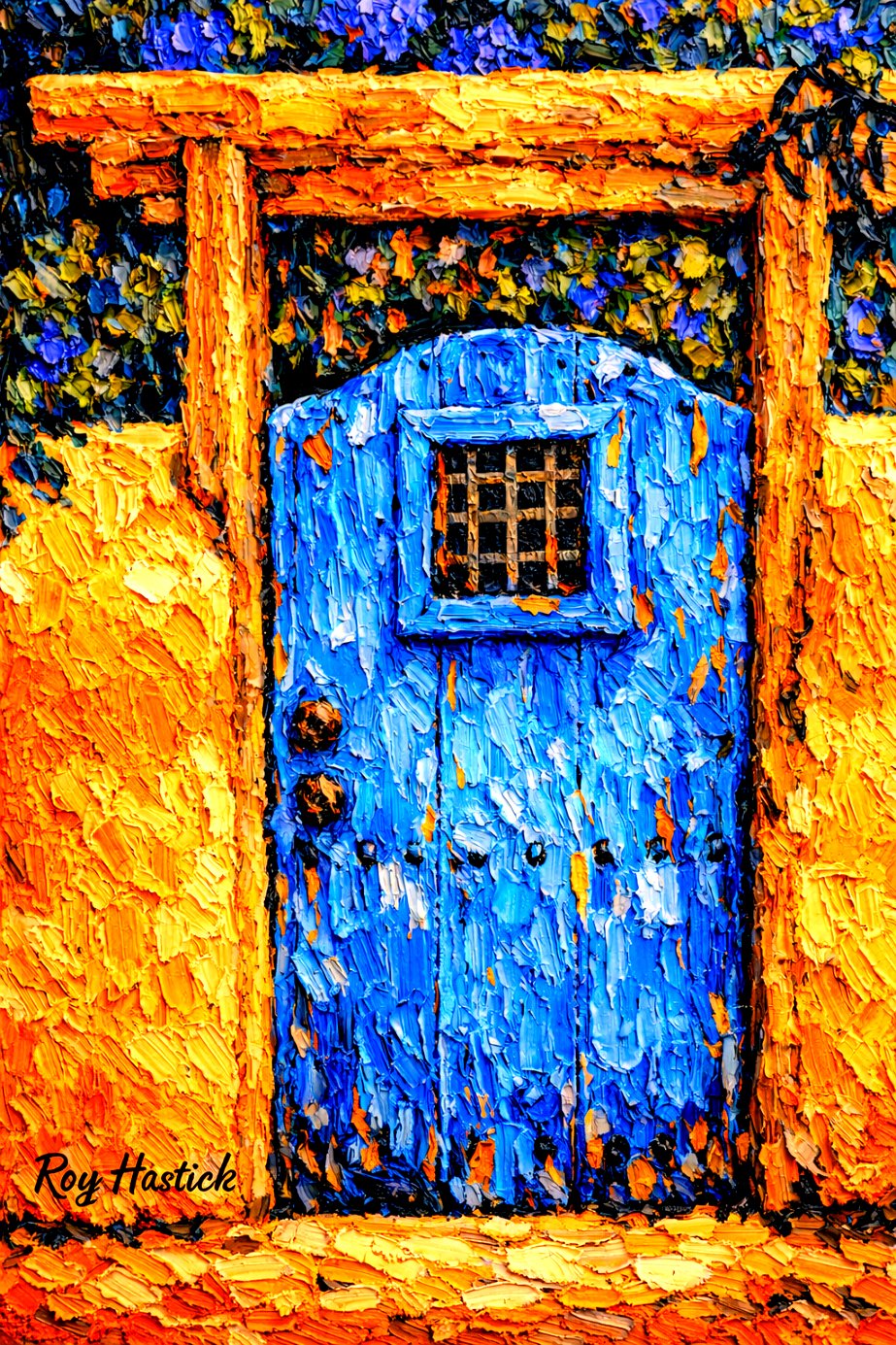 Santa Fe Marketplace MINI_Adobe Door Harmony 12’X12″-DIGITAL CANVAS PRINT- Product Image: MINI_Adobe Door Harmony 12’X12″-DIGITAL CANVAS PRINT-