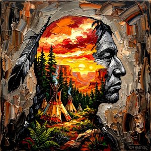 Santa Fe Marketplace MINI_Native Warrior Soul-Digital Canvas Print, 12″×12″ Product Image: MINI_Native Warrior Soul-Digital Canvas Print, 12″×12″