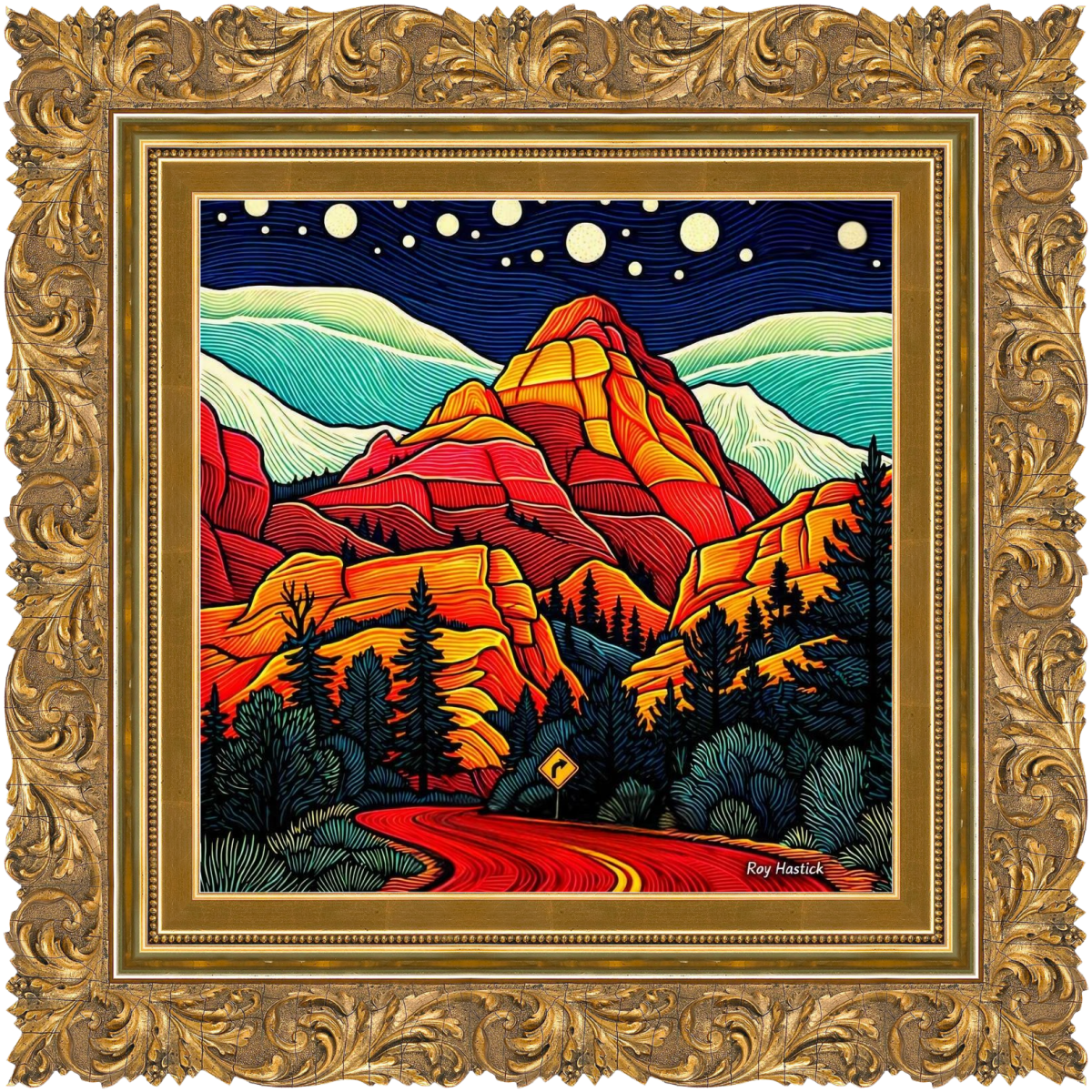 Santa Fe Marketplace MINI_Crimson Road Under Twin Moons 12’X12″-Digital CANVAS PRINT- Product Image: MINI_Crimson Road Under Twin Moons 12’X12″-Digital CANVAS PRINT-