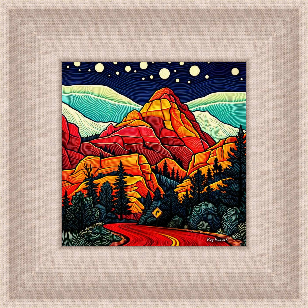 Santa Fe Marketplace MINI_Crimson Road Under Twin Moons 12’X12″-Digital CANVAS PRINT- Product Image: MINI_Crimson Road Under Twin Moons 12’X12″-Digital CANVAS PRINT-