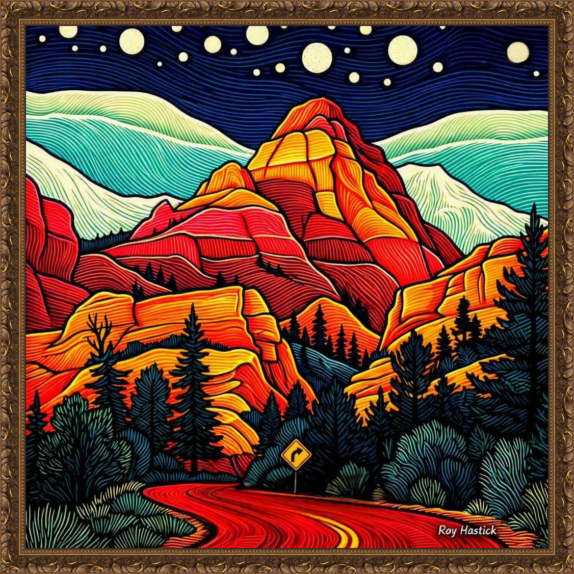 Santa Fe Marketplace MINI_Crimson Road Under Twin Moons 12’X12″-Digital CANVAS PRINT- Product Image: MINI_Crimson Road Under Twin Moons 12’X12″-Digital CANVAS PRINT-