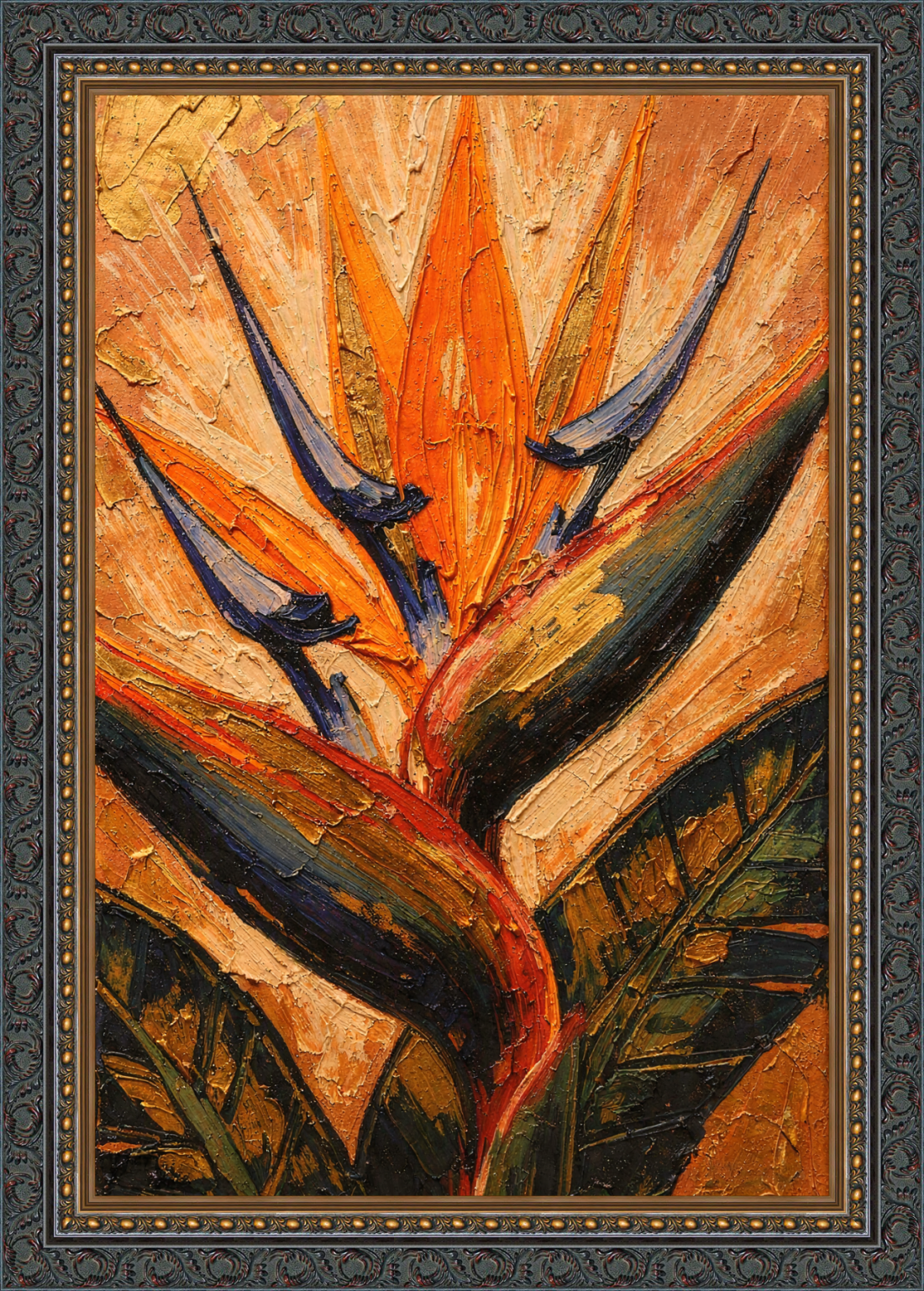 Santa Fe Marketplace MINI_Radiant Bird of Paradise 12’X12″-DIGITAL CANVAS PRINT- Product Image: MINI_Radiant Bird of Paradise 12’X12″-DIGITAL CANVAS PRINT-