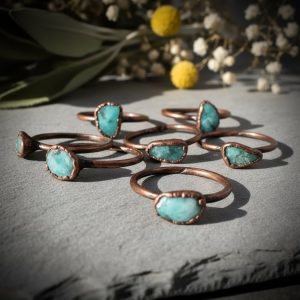 Santa Fe Marketplace Amazonite Ring | Handcrafted Electroformed Copper | Made to Order Product Image: Amazonite Ring | Handcrafted Electroformed Copper | Made to Order