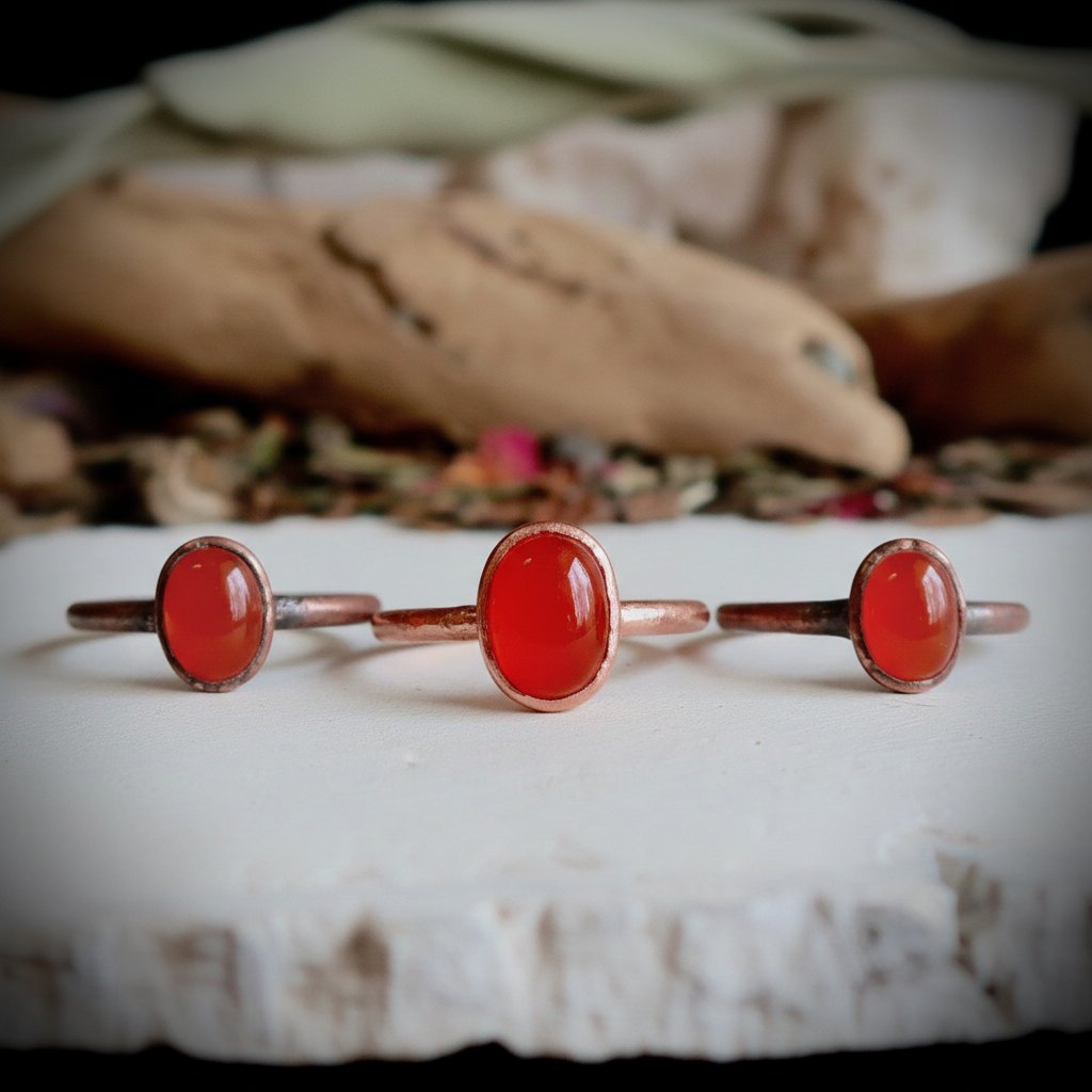 Santa Fe Marketplace Oval Carnelian Ring | Electroformed Copper | Made to Order Product Image: Oval Carnelian Ring | Electroformed Copper | Made to Order