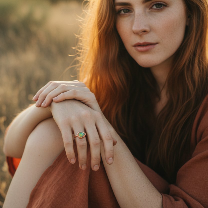 Santa Fe Marketplace Raw Welo Opal Ring | Electroformed Copper | October Birthstone | Made to Order Product Image: Raw Welo Opal Ring | Electroformed Copper | October Birthstone | Made to Order