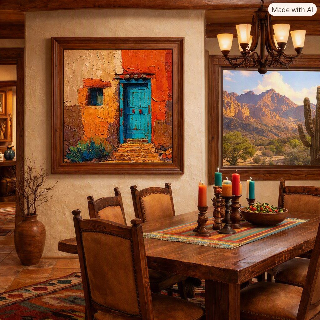 Santa Fe Marketplace MINI_Turquoise Door 12’X12″-Digital CANVAS PRINT- Product Image: MINI_Turquoise Door 12’X12″-Digital CANVAS PRINT-