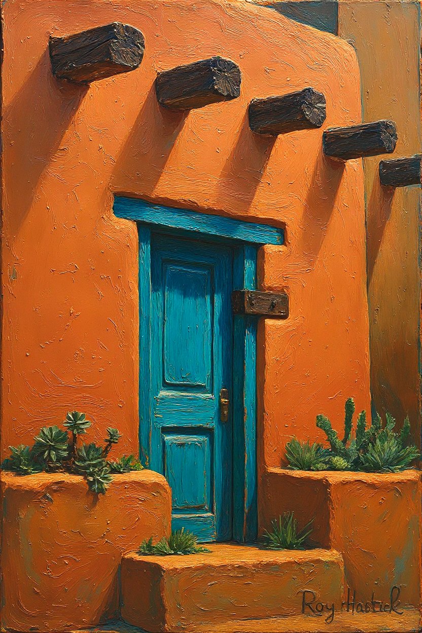 Santa Fe Marketplace MINI_Southwest Adobe Entryway 12’X12″-Digital CANVAS PRINT- Product Image: MINI_Southwest Adobe Entryway 12’X12″-Digital CANVAS PRINT-
