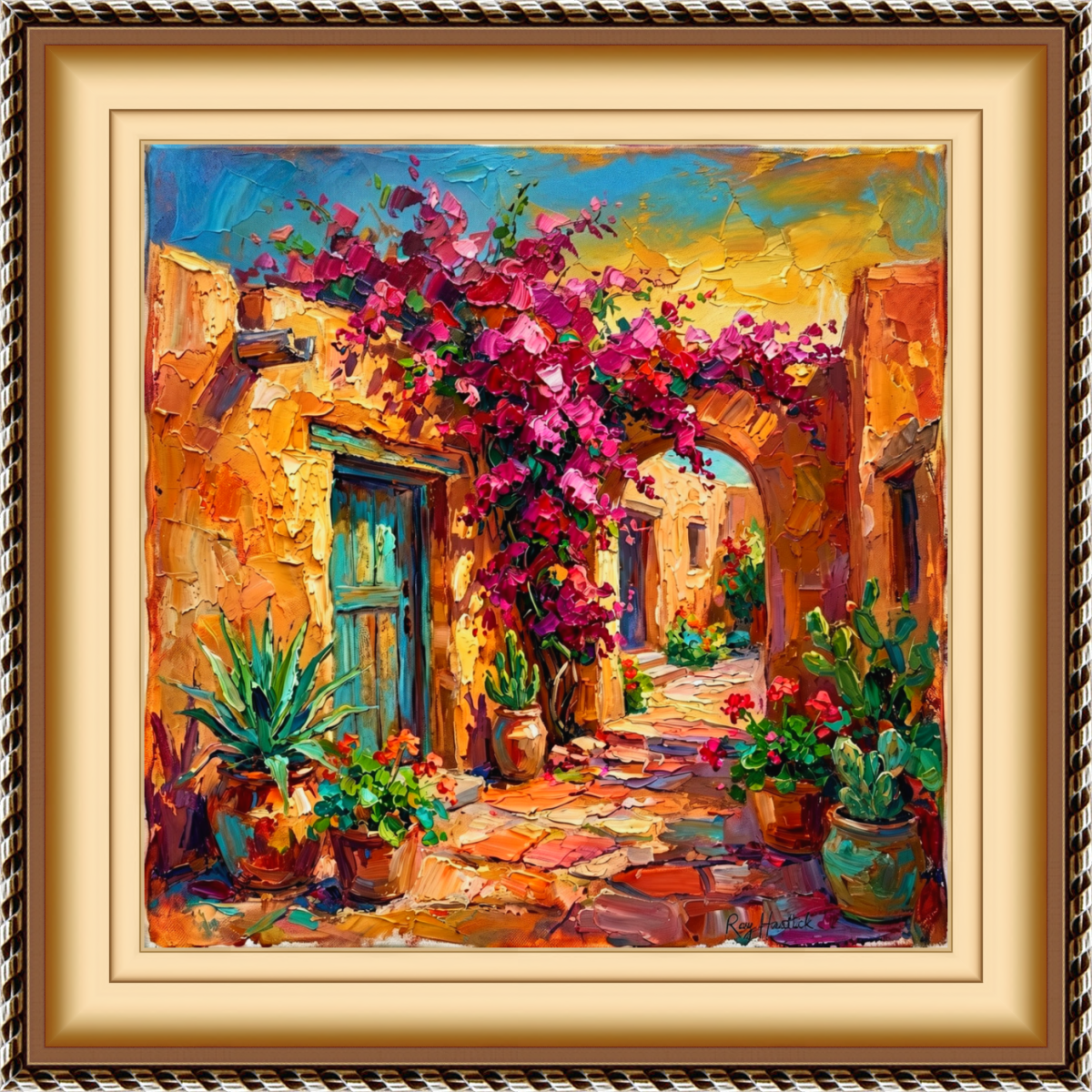 Santa Fe Marketplace Adobe Cascade in Magenta 12″X12″ Digital CANVAS PINT Product Image: Adobe Cascade in Magenta 12″X12″ Digital CANVAS PINT