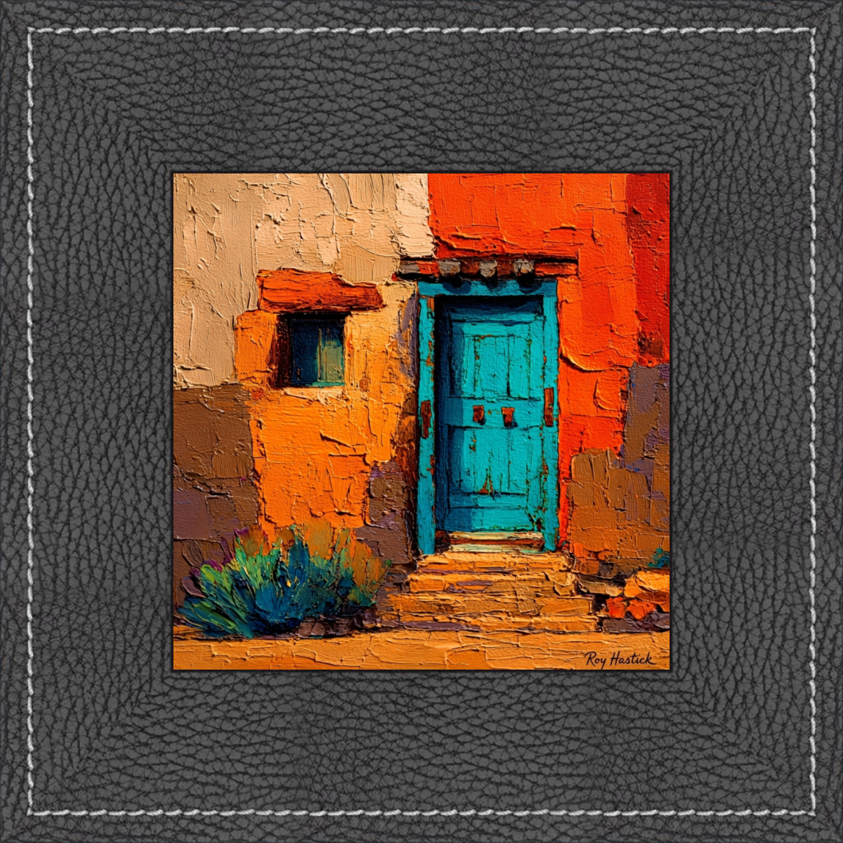 Santa Fe Marketplace MINI_Turquoise Door 12’X12″-Digital CANVAS PRINT- Product Image: MINI_Turquoise Door 12’X12″-Digital CANVAS PRINT-