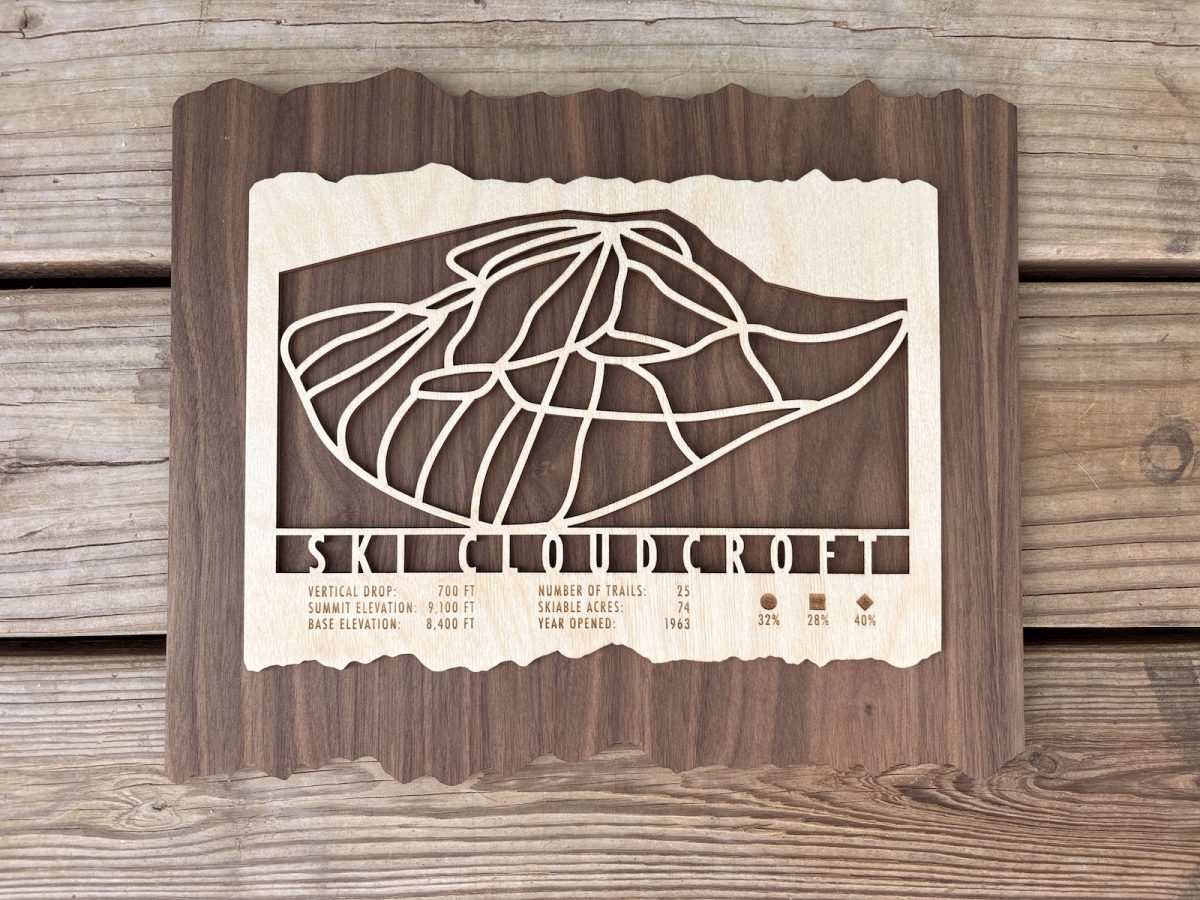 Santa Fe Marketplace Ski Cloudcroft Wood Ski Trail Map Product Image: Ski Cloudcroft Wood Ski Trail Map
